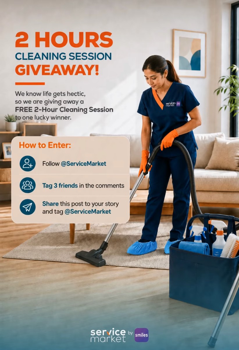 2 Hours Cleaning Giveaway